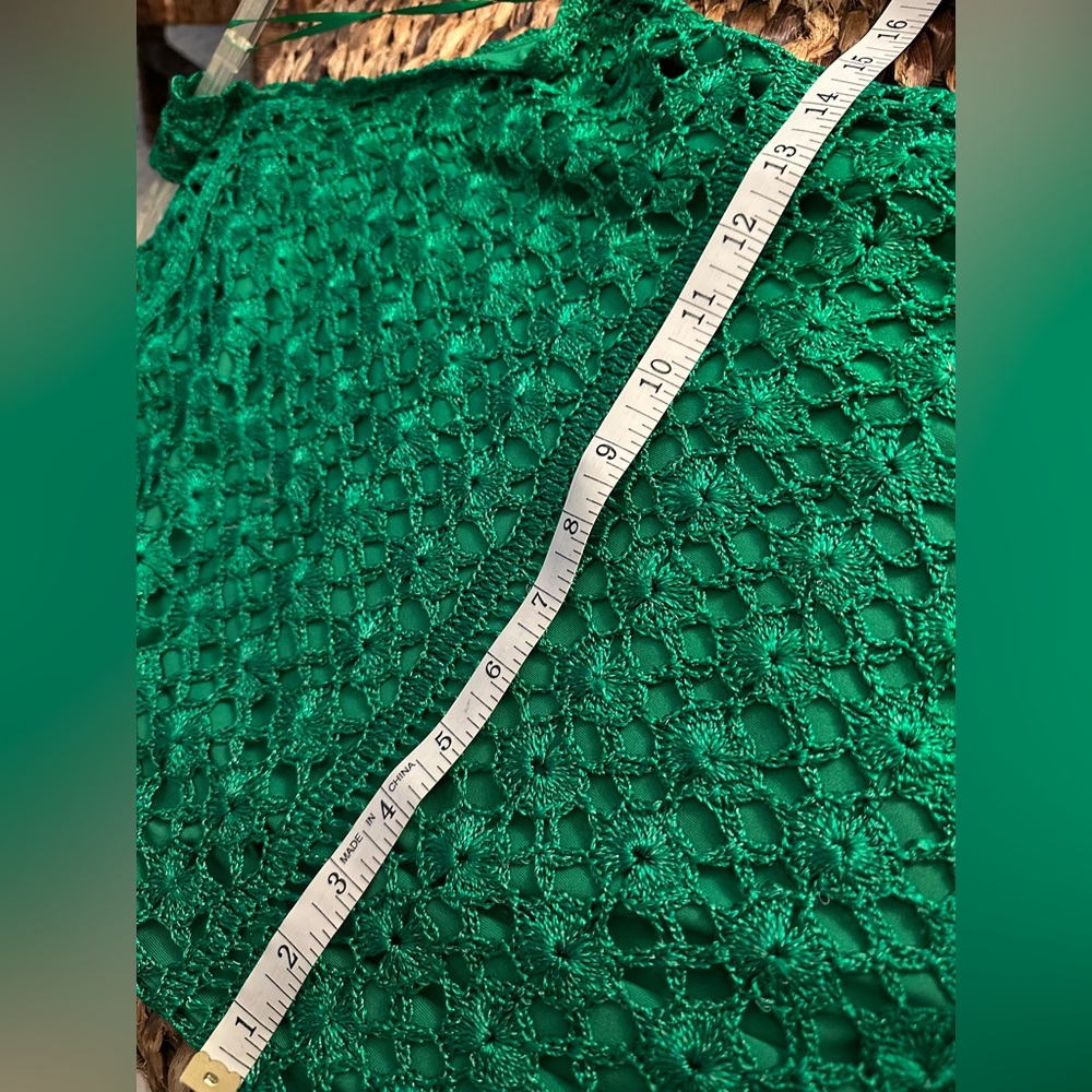 INC INTERNATIONAL CONCEPT green knit top - Picture 6 of 7